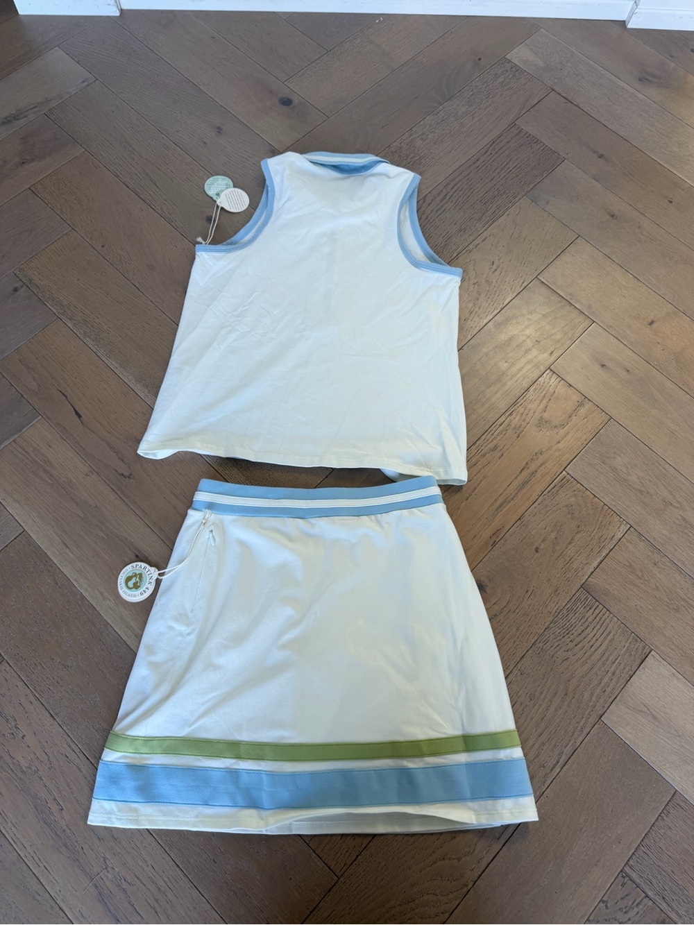 Spartina 449 Floral White Tennis Skort & Polo Set - Picture 6 of 12